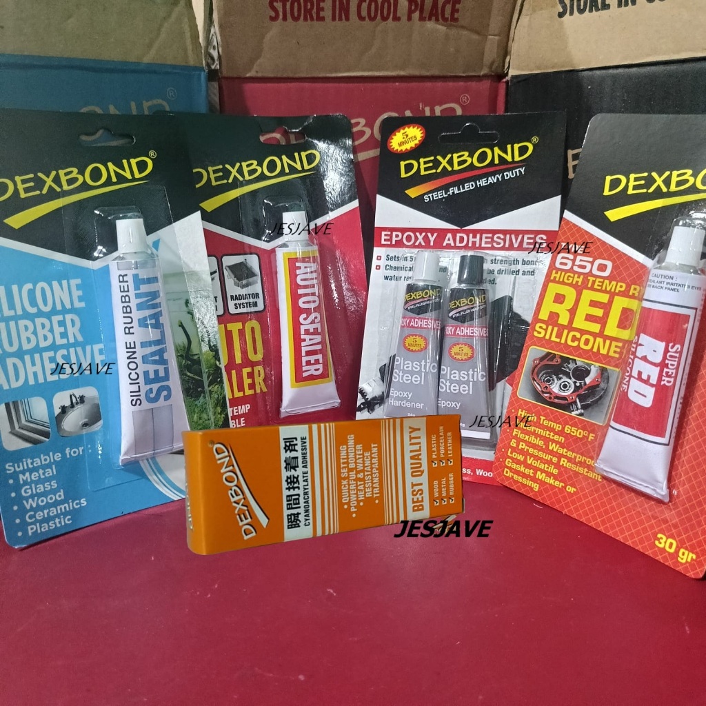 Jual LEM DEXBOND Berbagai Varian Dexbond Silicone Red, Auto Sealer ...