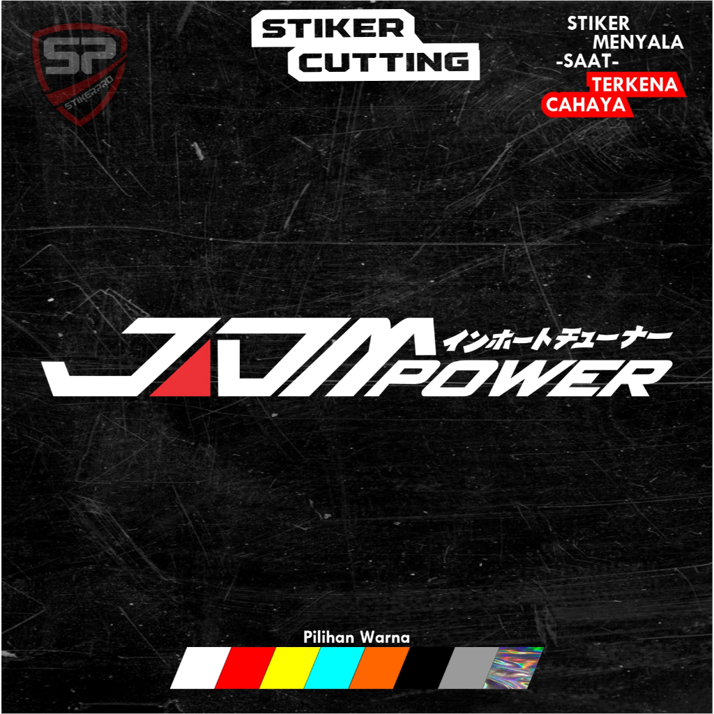 Jual STICKER JDM POWER STICKER MOBIL MOTOR CUTTING / STICKER JDM ...