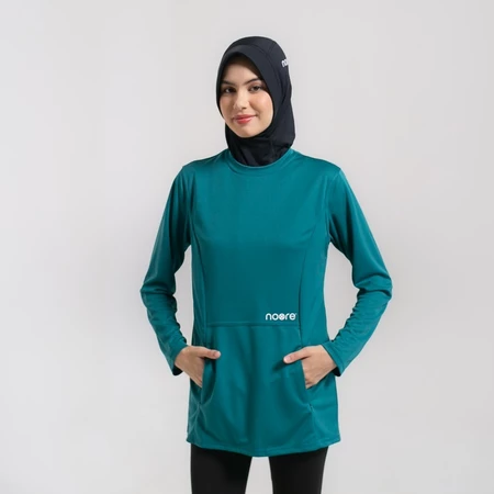 Pakaian Olahraga Arabella Top Pro Dark Tosca untuk Wanita dari Noore
