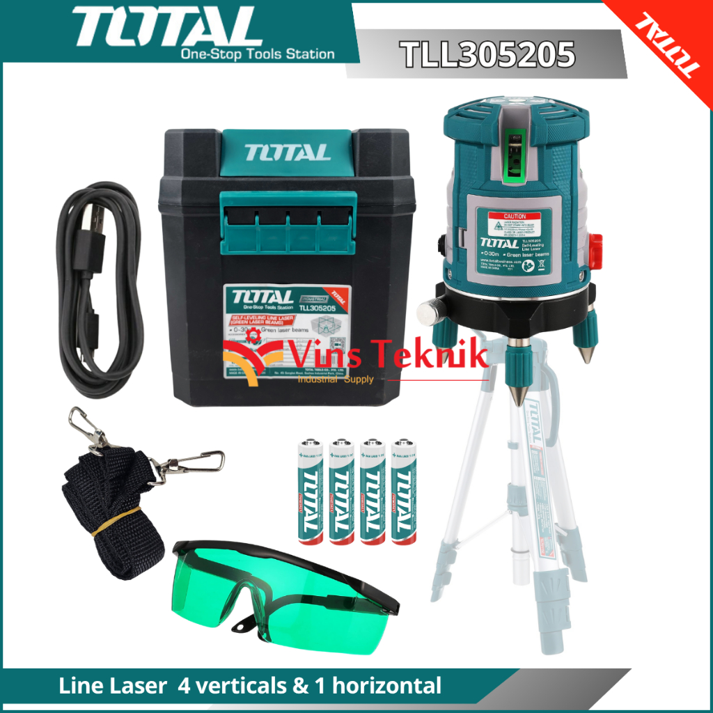 Jual TOTAL TLL305205 Line Laser 30M Level Laser Garis Self-Leveling ...