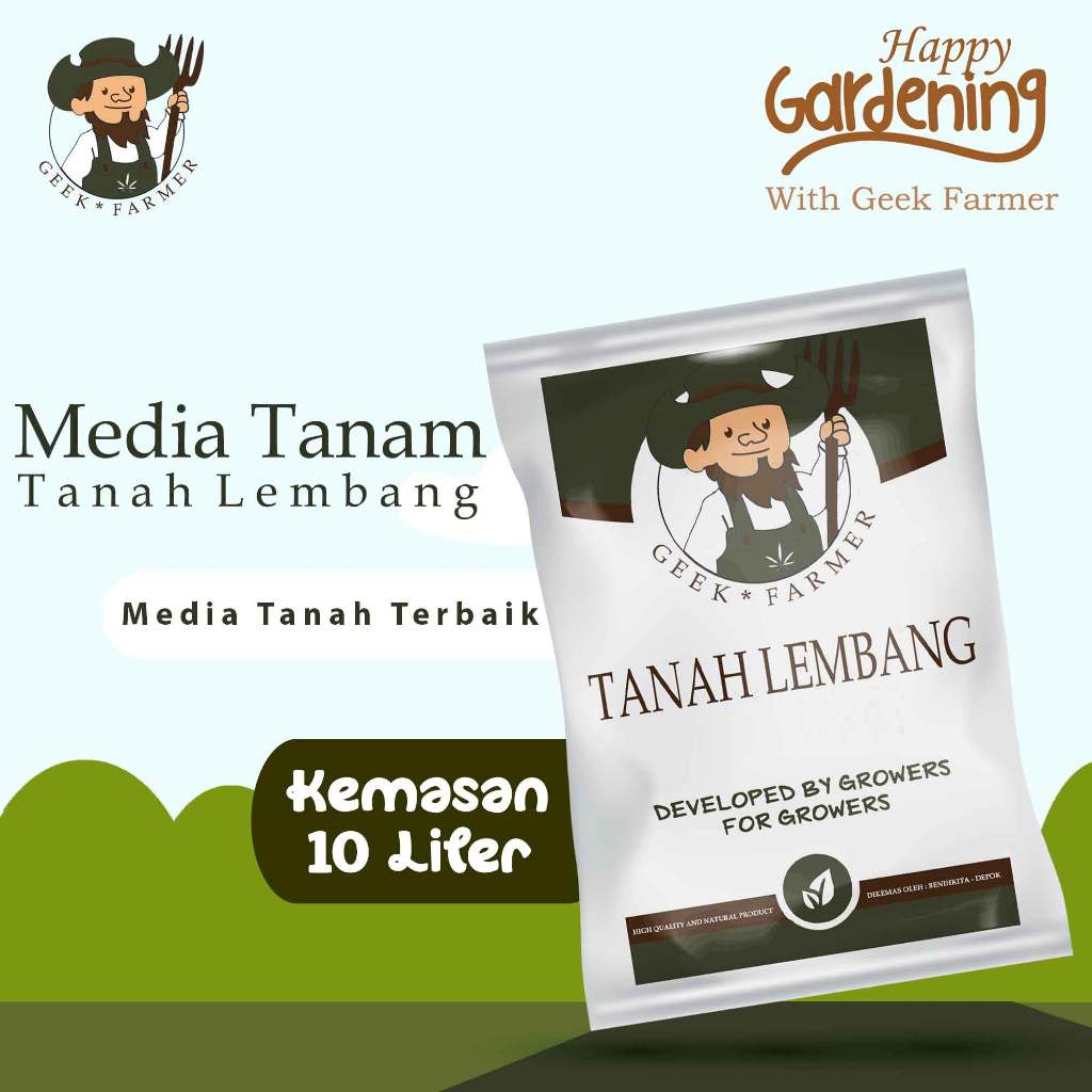 Geek Farmer – Media Tanam Tanah Lembang Premium | Tanah Organik Subur Siap Pakai untuk Sayuran, Buah