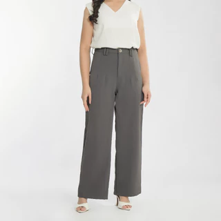MOMELCA - Harper Wide Leg Pants | Bawahan Wanita | Celana Panjang Wanita