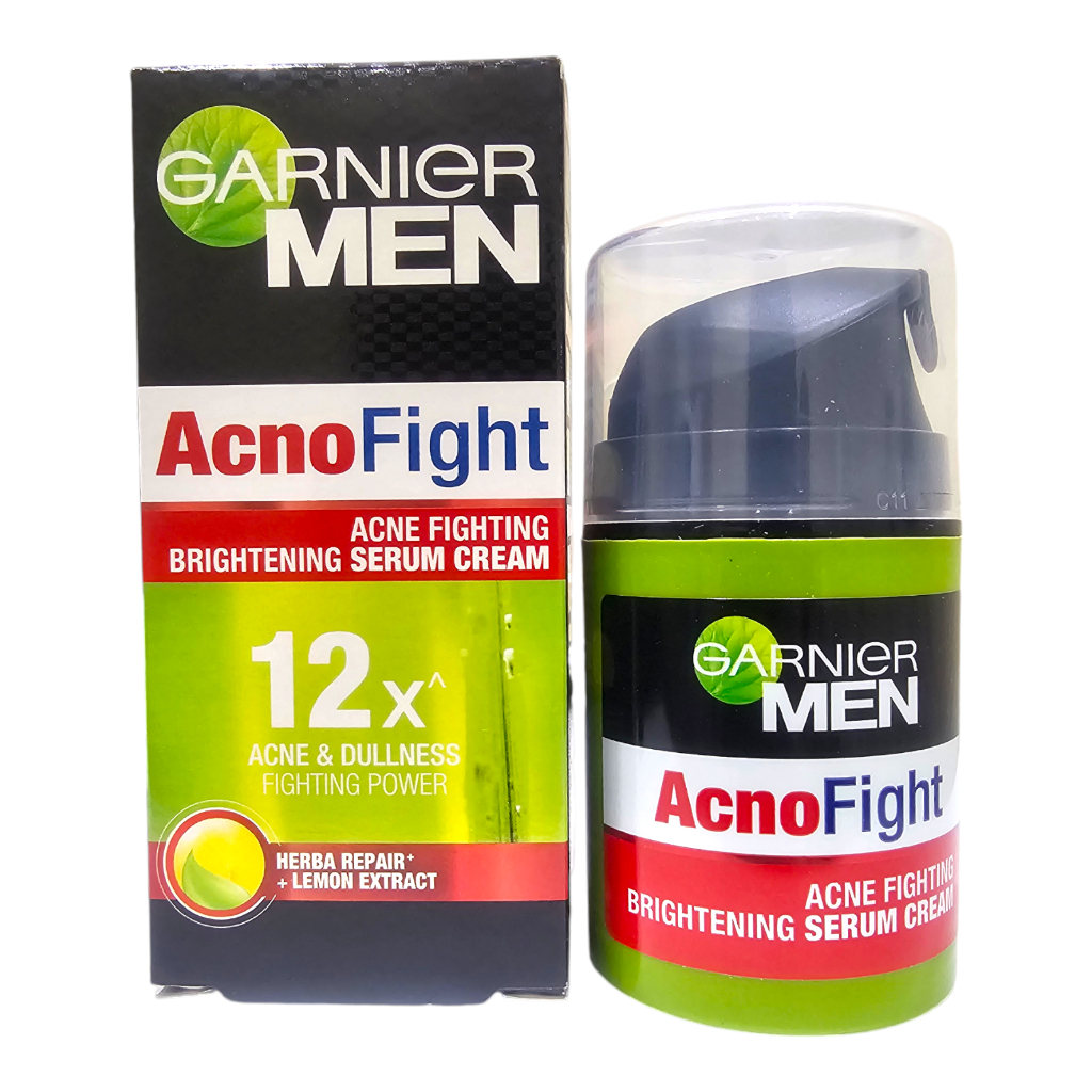 Jual Garnier Men Acno Fight Acne Fighting Brightening Serum Cream Skin ...