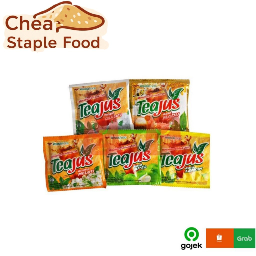 Jual TEA JUS VARIAN RASA APEL LEMON MADU MELATI / SACHET 8G | Shopee ...