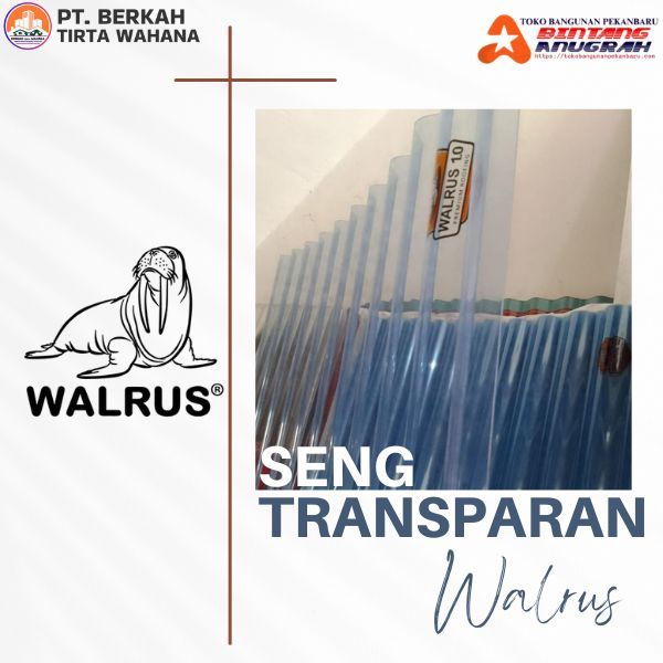 Jual BTW - Seng Transparan Walrus – Atap Fiber Bening UV Protection ...