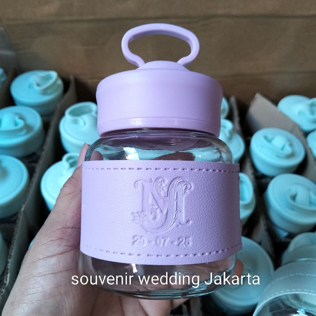 Jual Tumbler Kaca custom embos/Mobile Phone Holder Chubby Cup 300 ml ...