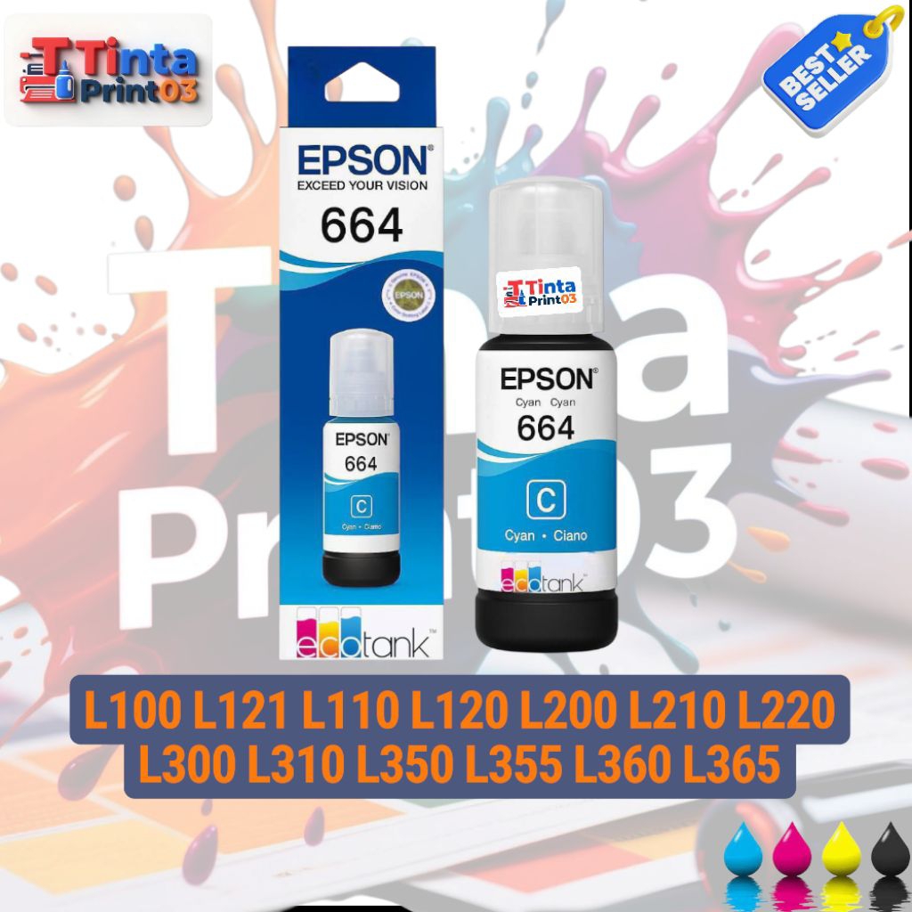 Jual TINTA EPSON 664 BLACK AND COLOR ORIGINAL UNTUK TIPE PRINTER EPSON ...
