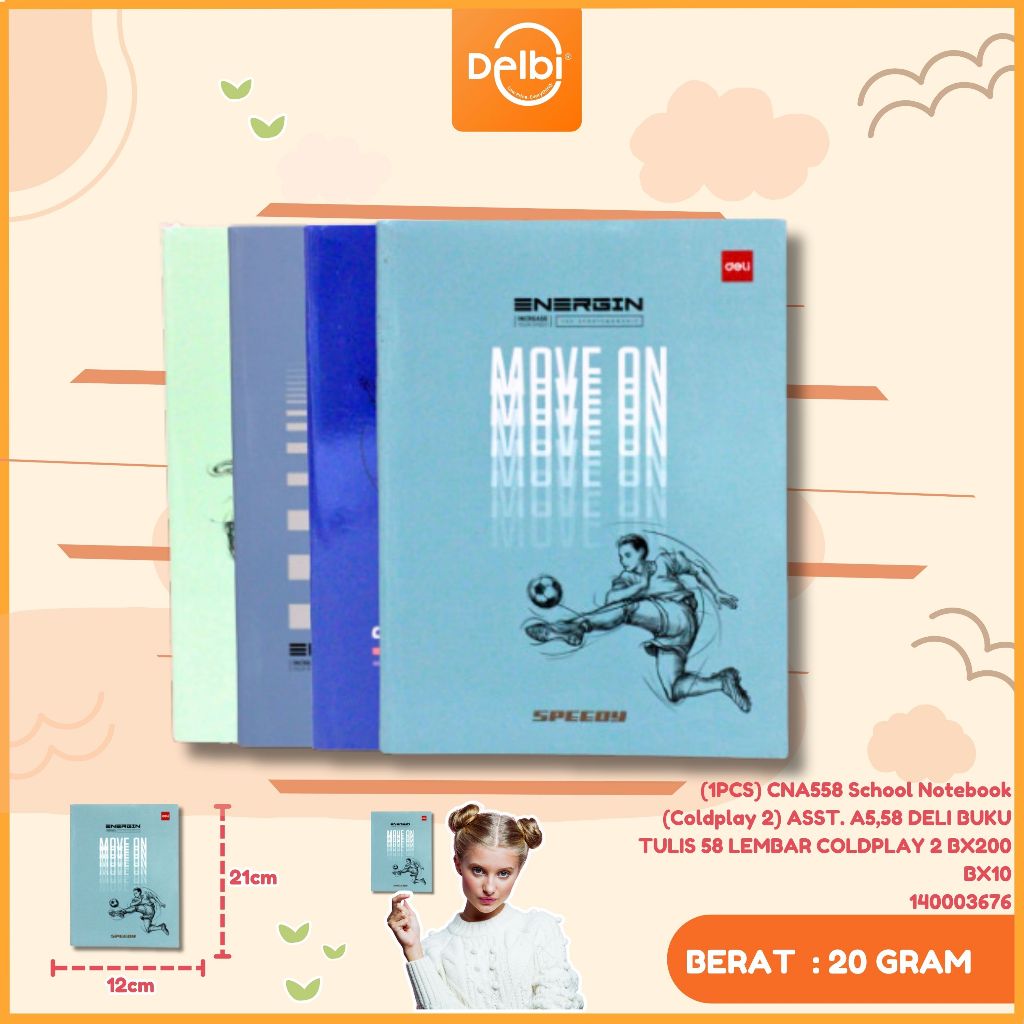 Jual 2024 Buku Tulis Sekolah DELI 58 Lembar – Coldplay 2 (1PCS) CNA558 ...