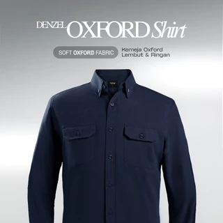 CUTOFF Denzel Oxford Workshirt Kemeja Kerja Polos Pria Panjang