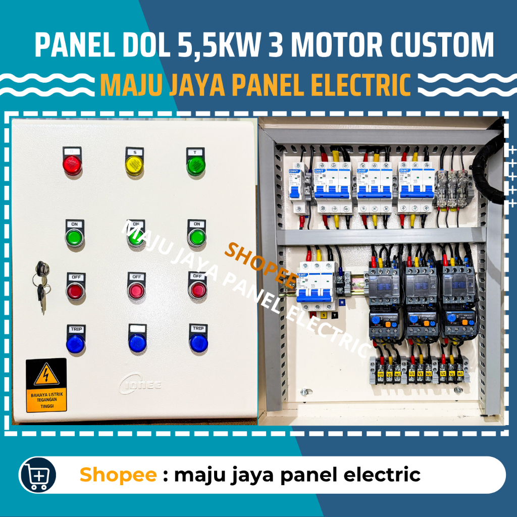 Jual Panel Motor DOL 5,5KW 3 Motor Custom | Shopee Indonesia