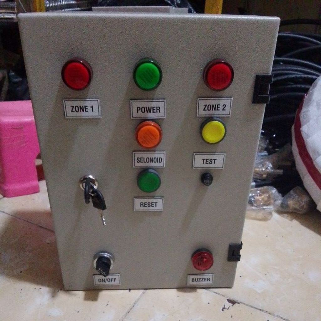Jual Panel gas detector 2 zone power suply untuk pemakaian detector ...