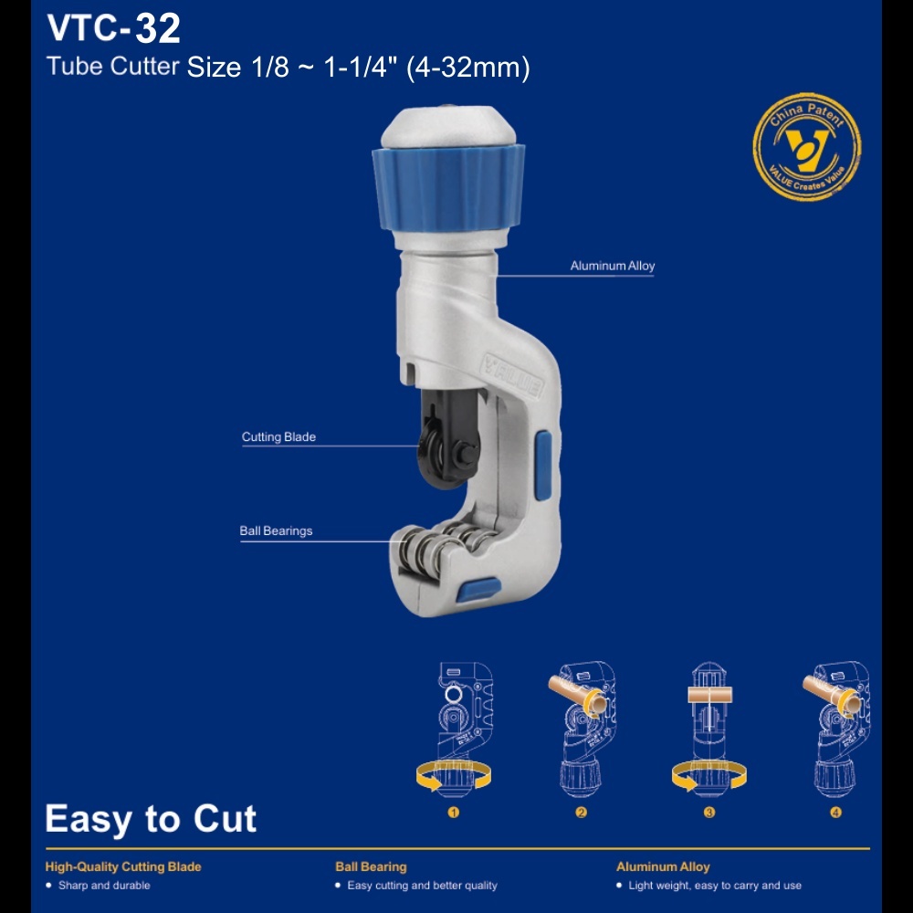 Jual TUBE CUTTER VALUE VTC 32 1/8
