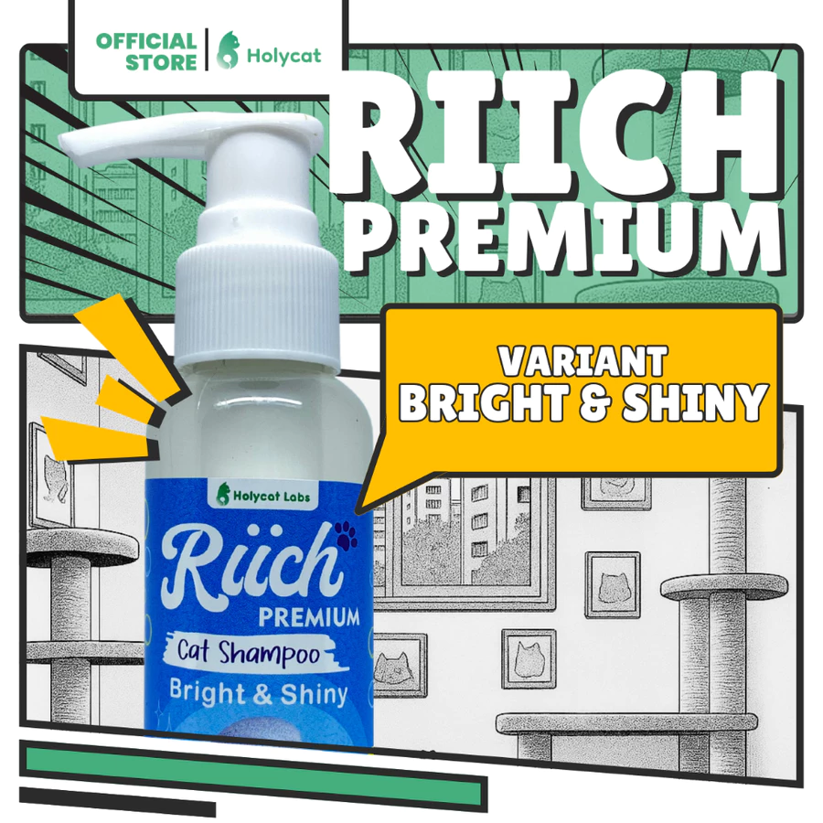 Holycatlabs Riich Shampo Kucing Pencerah bulu isi 100ml