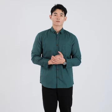GHIFAREAL Kemeja Pria Butter Yellow Lengan Panjang Kemeja Polos Pria Soft Yellow Premium