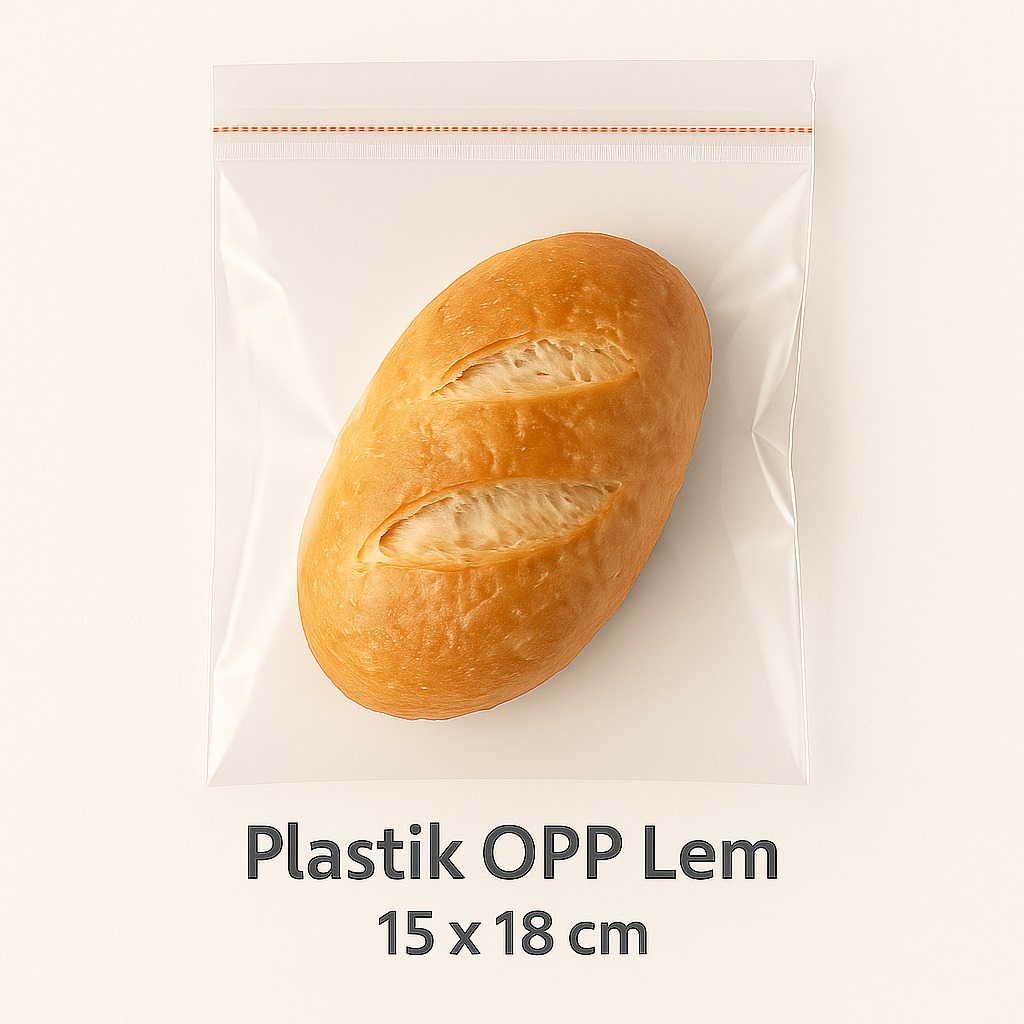 Jual PLASTIK OPP LEM/SEAL UKURAN 15 X18+4 CM ISI 100 LEMBAR 30 MICRON ...