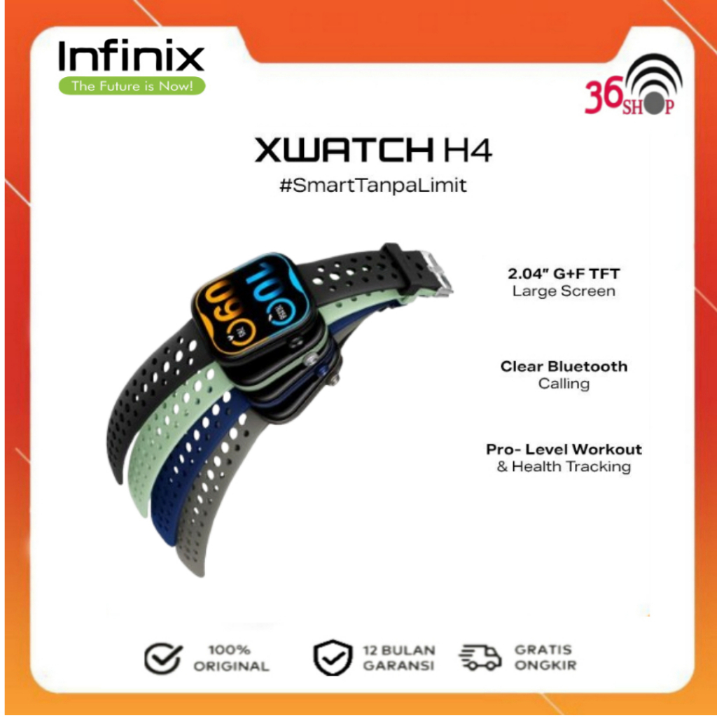 Jual Infinix XWATCH H4 - XW4L - 2.04 Inch TFT Large Screen - Clear ...