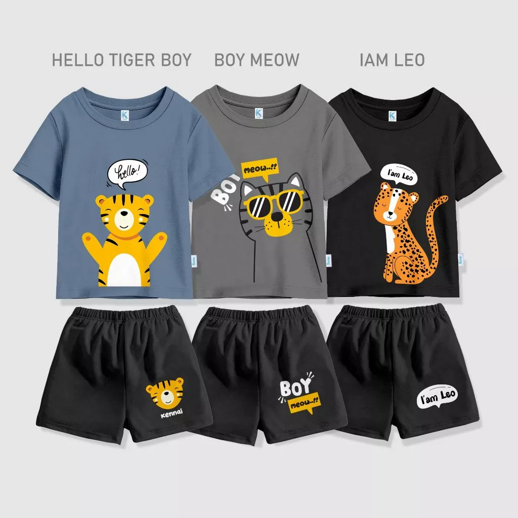 Detail Set Kaos Anak Kennai Premium
