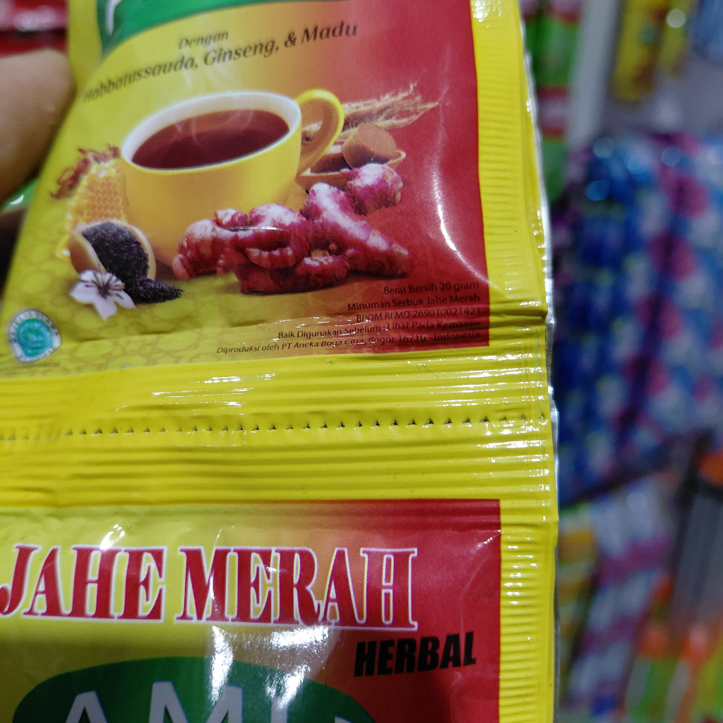 Jual AMH Jahe Merah Sachet 1 Renceng Isi 10 Sachet | Shopee Indonesia