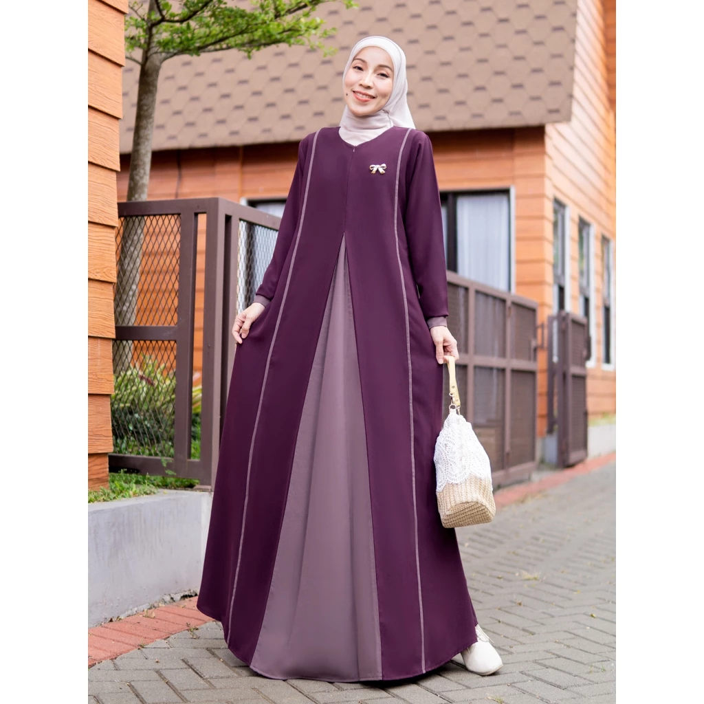 Gamis casual polos wanita muslimah Dzakira Dress