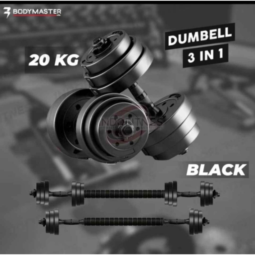 Jual dumble set 20kg ( bisa bongkar pasang + disambung ) | Shopee Indonesia