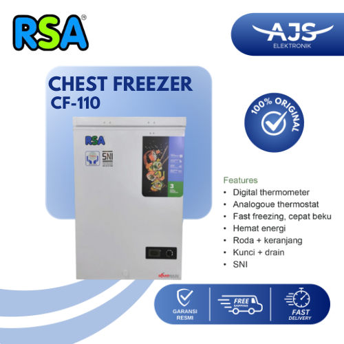 Jual Chest Freezer RSA CF-110 / CF110 Freezer Box 100 liter | Shopee ...