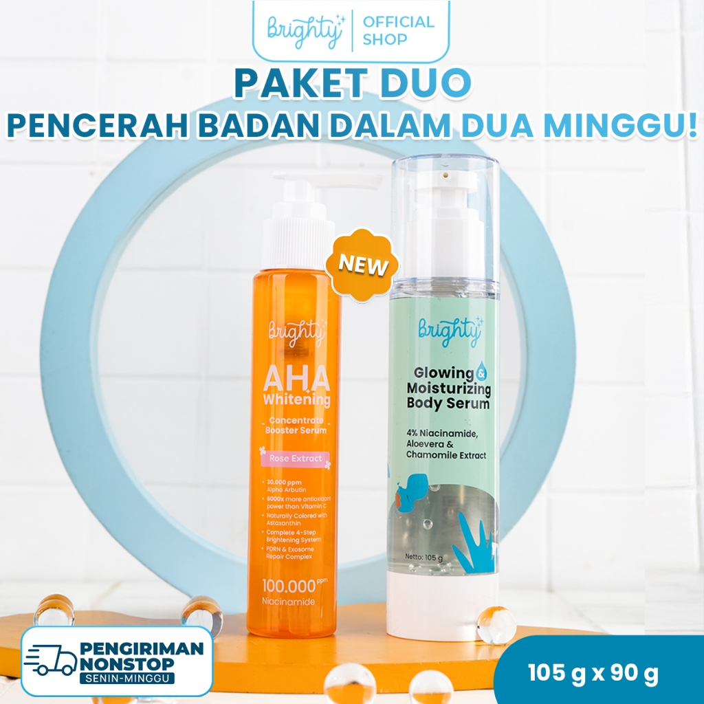 Jual [BUNDLE] Brighty AHA Whitening Concentrate Booster Serum X Brighty ...