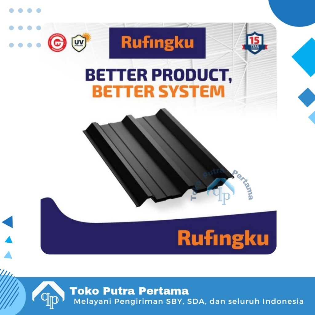 Jual Rufingku Atap HITAM upvc tebal 15mm | Shopee Indonesia