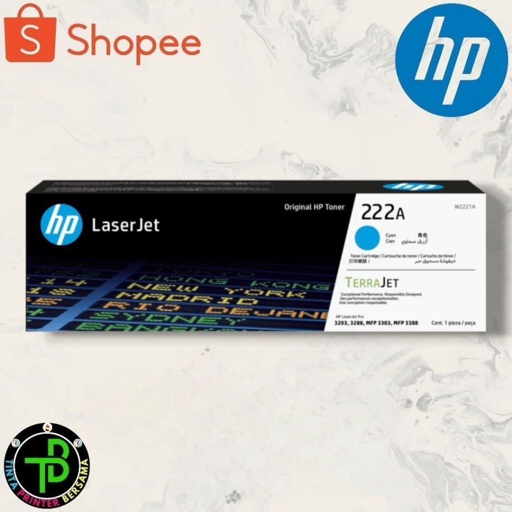 Jual Toner Hp 222a / Toner Cartridge Hp 222A Cyan LaserJet Pro 3201 ...