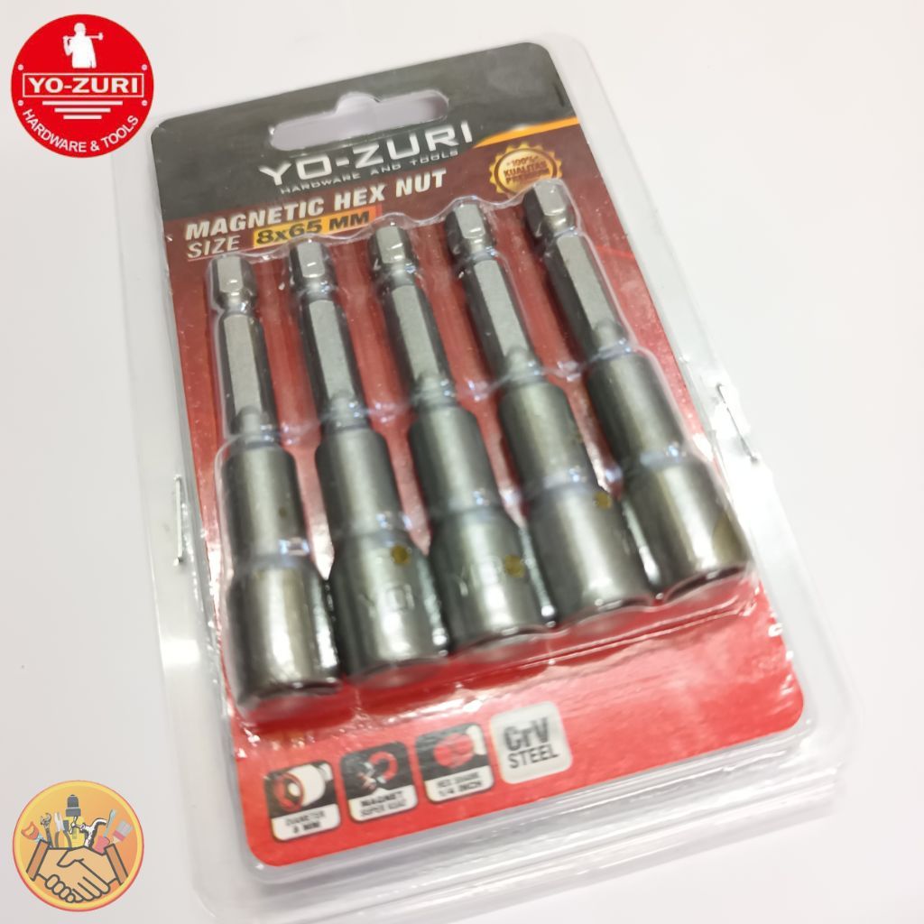 Jual Mata Bor Sok Roofing Magnet 8X65 Mm Sock Baut Sekrup Ruping Baja ...