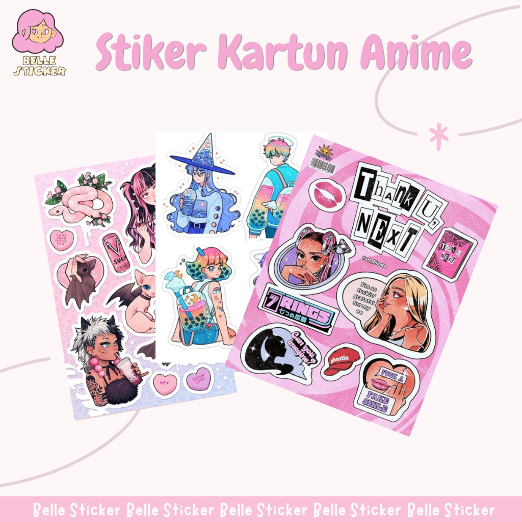 Jual Stiker Kartun Anime Lucu Sticker Laptop Sticker Tumblr Sticker ...