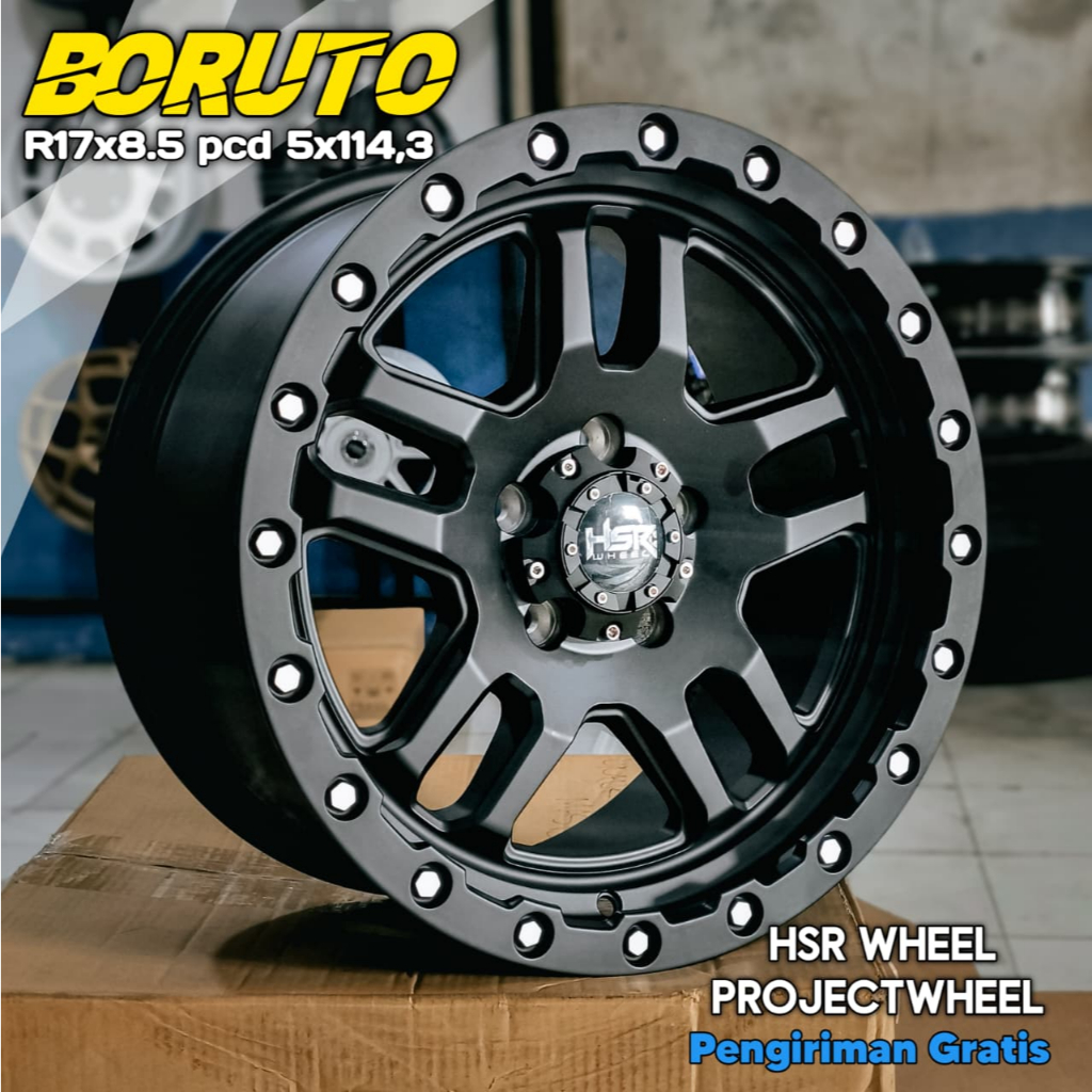Jual Velg Model Offroad Innova Xpander R17 HSR tipe Boruto 5x114 Black ...