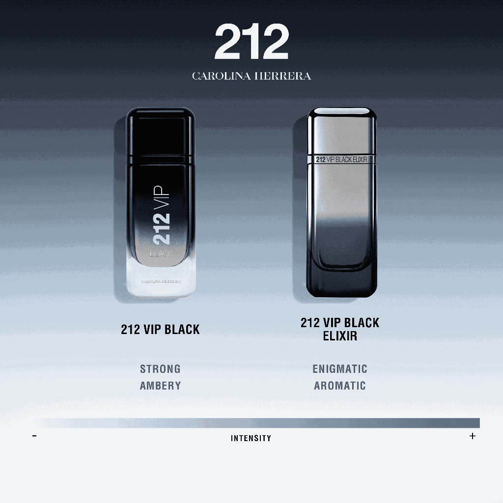 極美品】(212 VIP BLACK ELIXIR) EDP 50ml Carolina Herrera 212 Vip