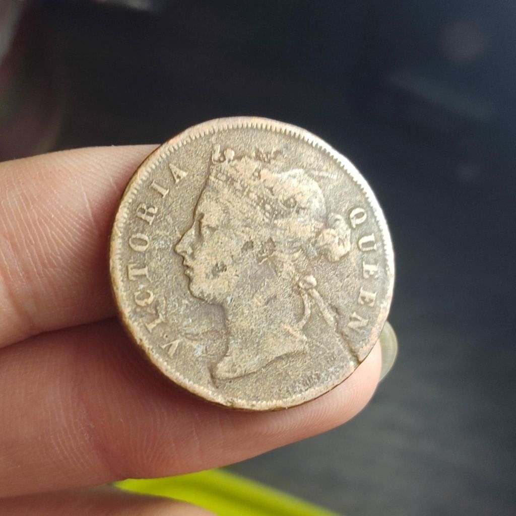 Jual koleksi koin kuno 1 cent queen victoria 1884 1887 | Shopee Indonesia