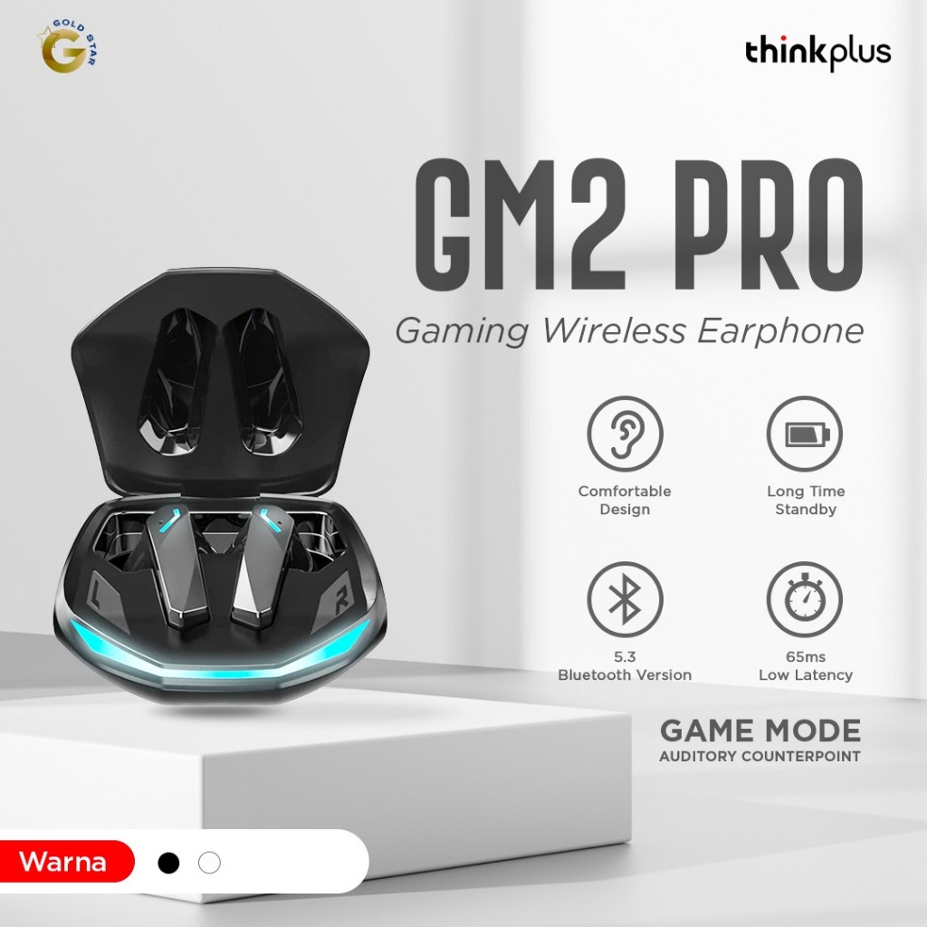 Jual Thinkplus GM2 Pro Bluetooth Earphone Gaming Headphone Headset TWS ...