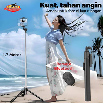 OCEANBLUE Tripod Konten Kreator Tongsis Handphone Remote Selfie Stick OB168 170 Cm Holder Stand