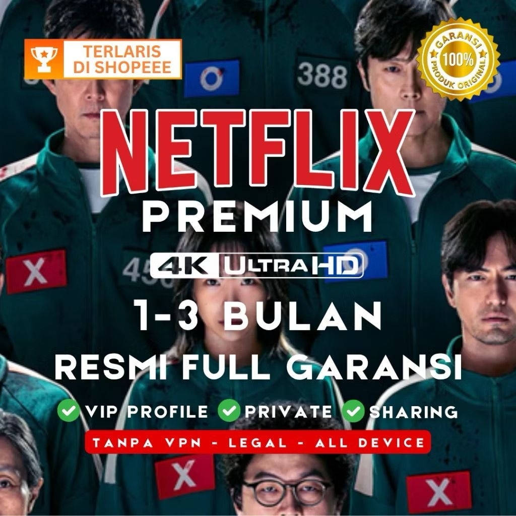 View of Jual NETFLXX PREMIUM 1 BULAN - 3 BULAN FULL GARANSI 4K TANPA VPN ...