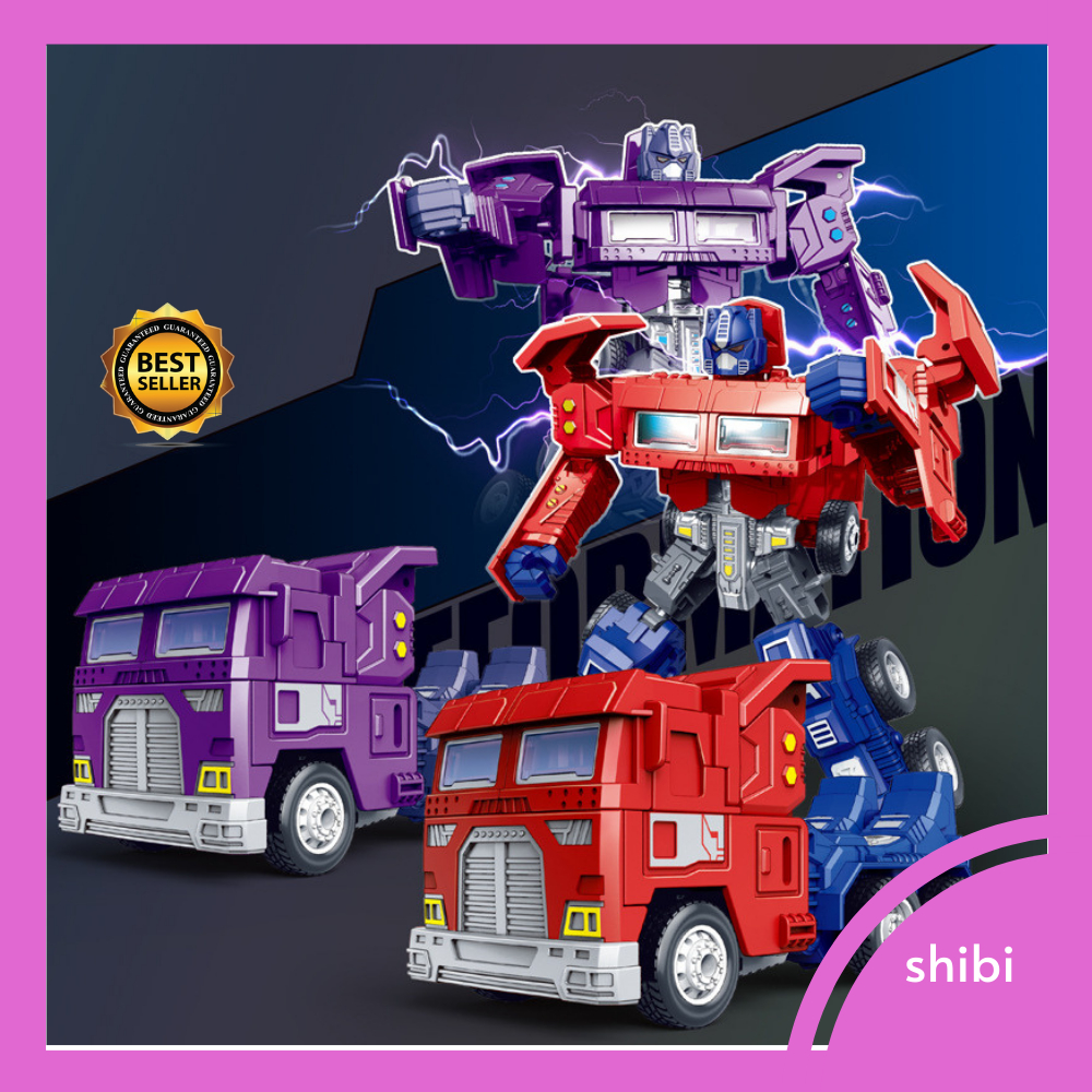Jual MAINAN TRANSFORMERS MOBIL TRUK BERUBAH BENTUK MENJADI ROBOT MERAH ...