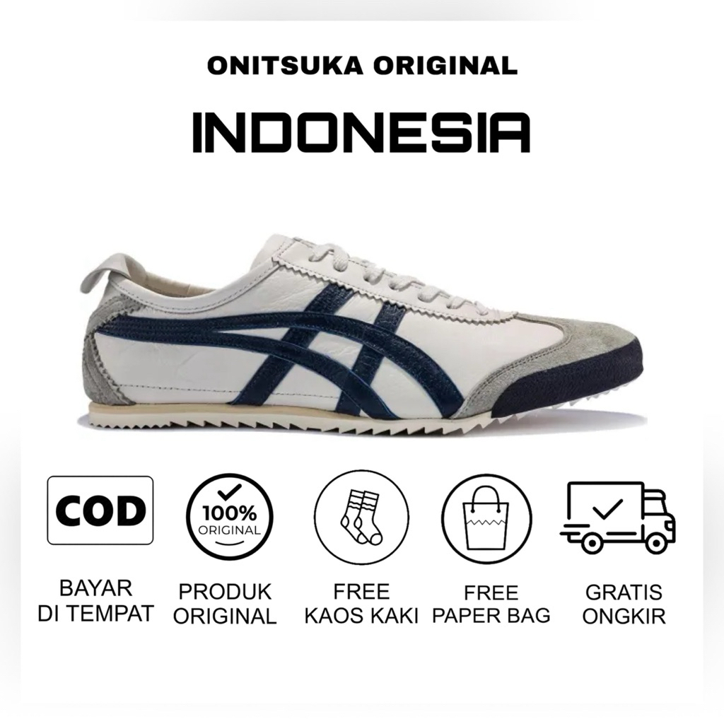 Jual Sepatu Onitsuka Japan Kabuki White Black Red sepatu pria