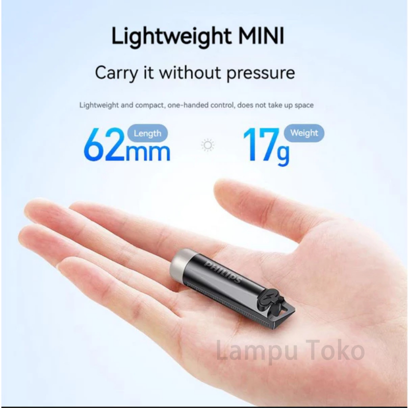 Jual COD Philips SFL1121 Flashlight Keychain Senter led Mini Super ...