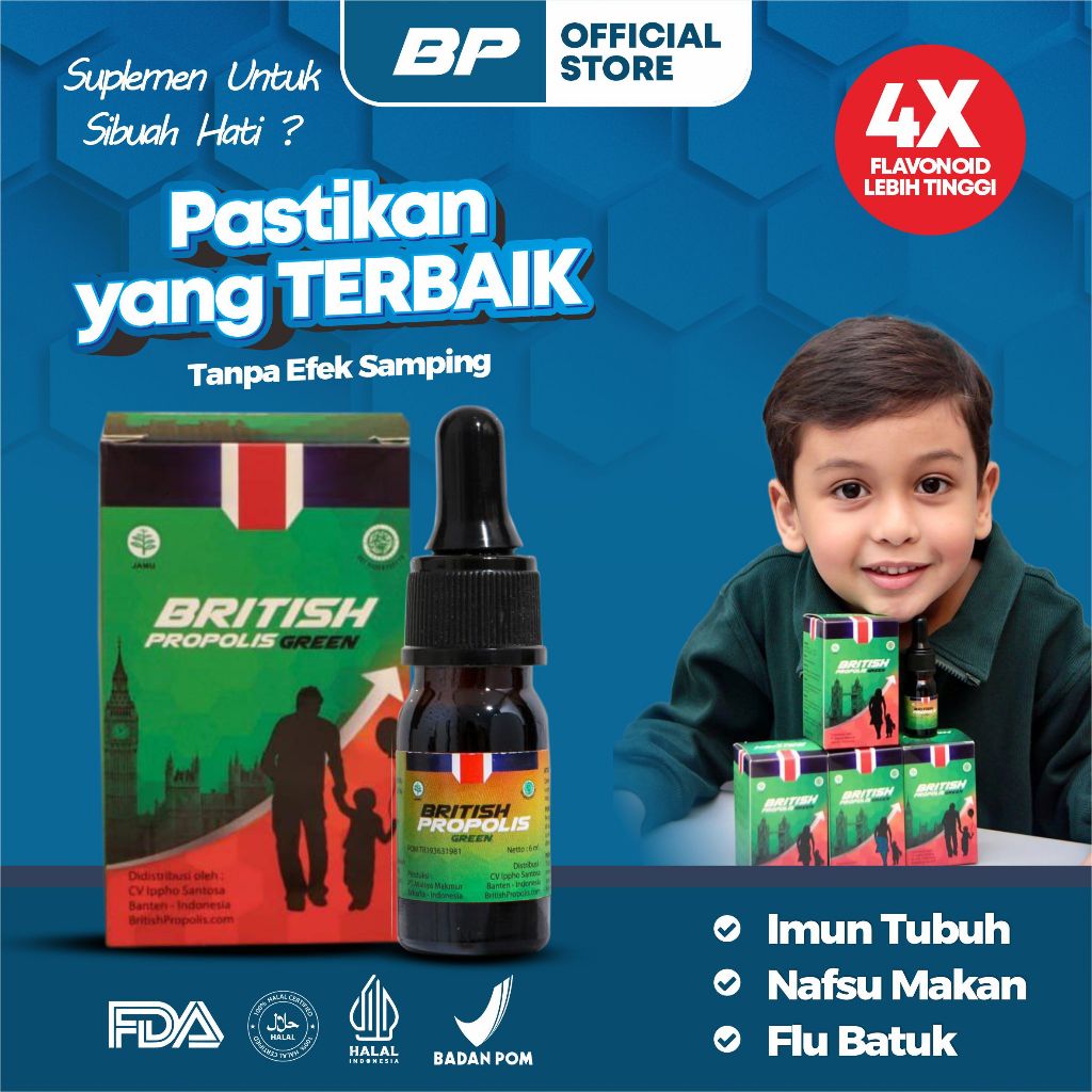 Jual British Propolis Green - Suplemen Anak Nafsu Makan & Daya Tahan ...