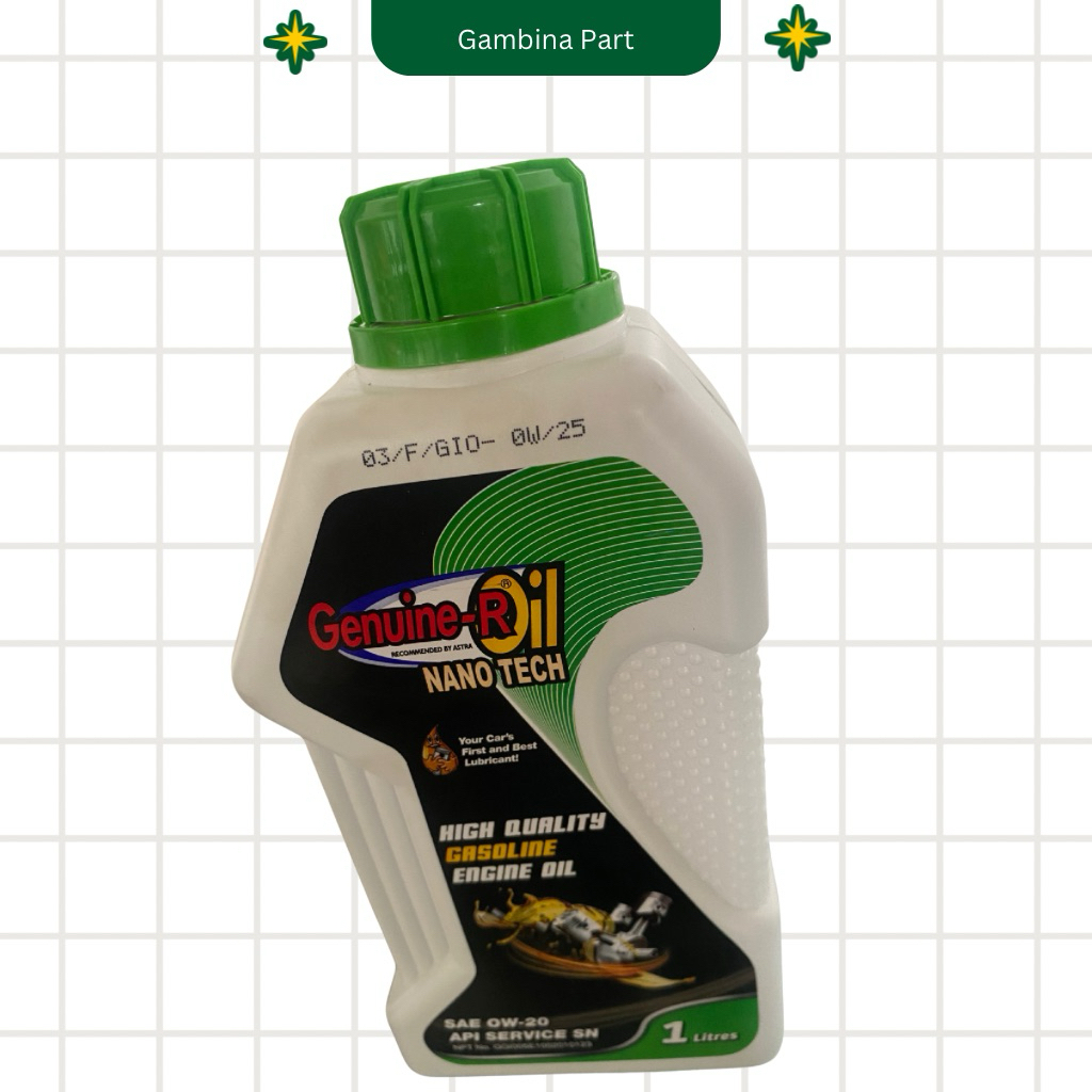 Jual Oli Mesin Mobil Daihatsu Genuine R Oil Nano Tech SAE 0W-20 API SN ...