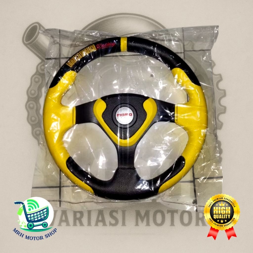 Jual SETIR STIR MOBIL RACING MOMO UNIVERSAL SEMUA MOBIL WARNA KUNING ...