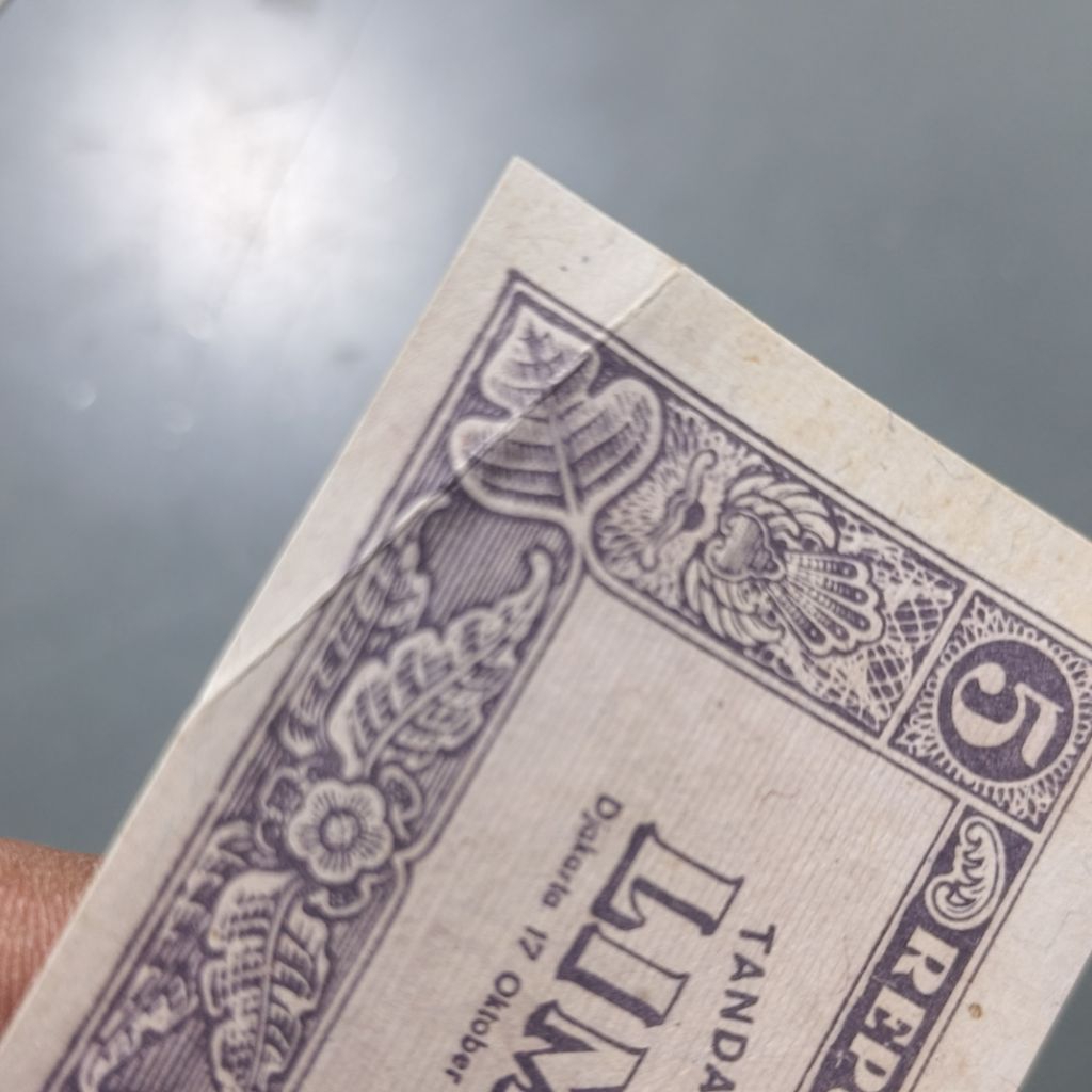 Jual Mulus asli 5 Sen Seri ORI Tahun 1945 Uang kertas kuno duit jadul ...