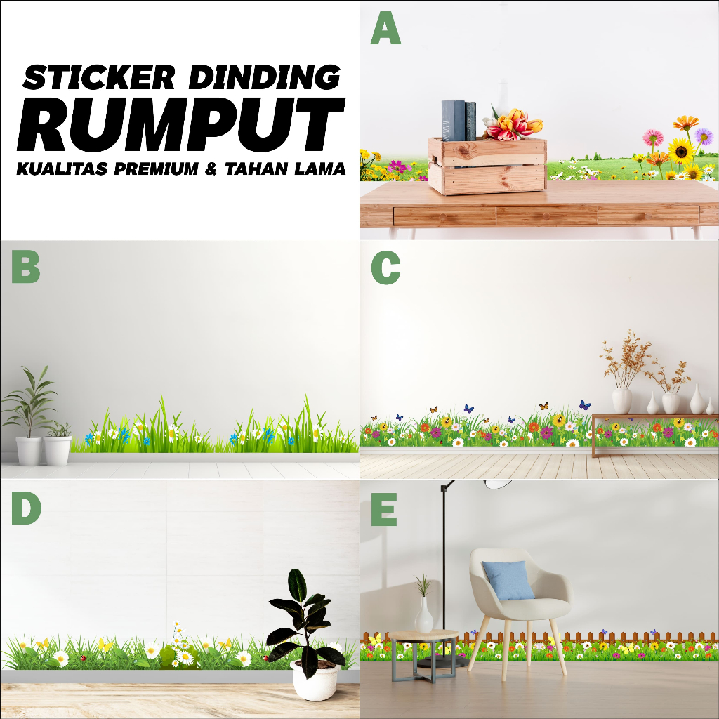 Jual STICKER RUMPUT DEKORASI DINDING TERBARU-STICKER DINDING TAHAN ...