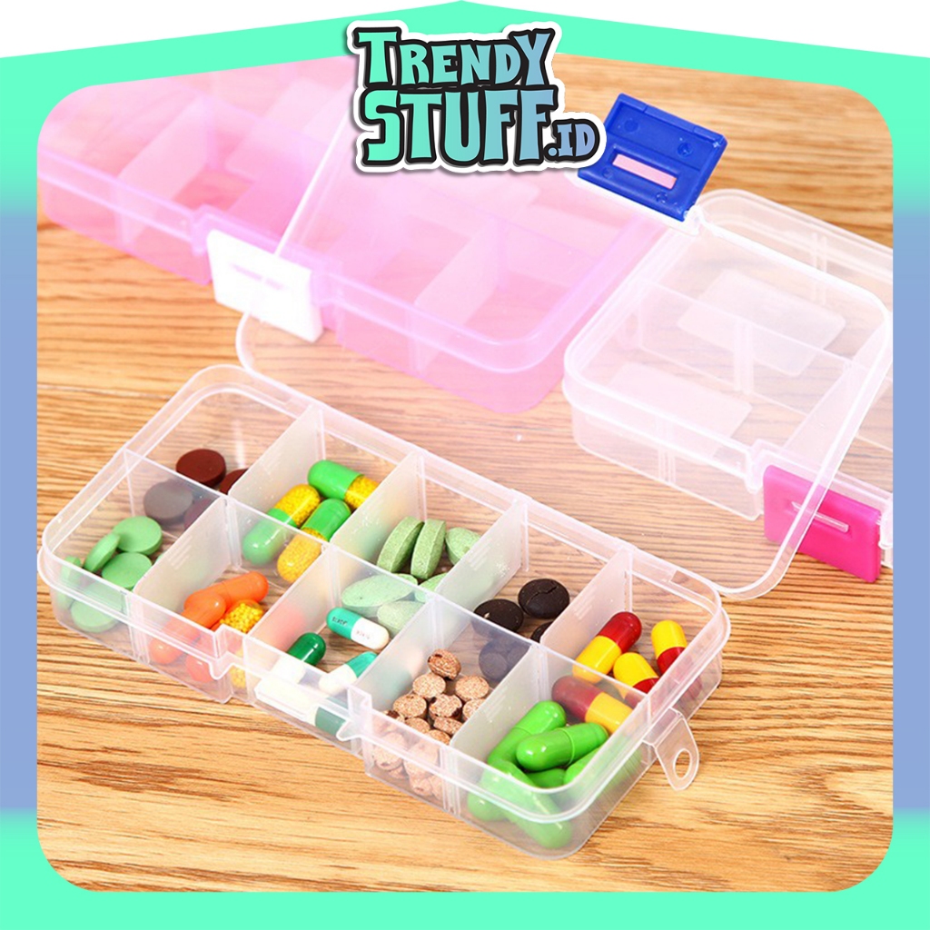 Jual TrendyStuff.id Tempat Aksesoris Storage Box Sekat 10 Kotak ...