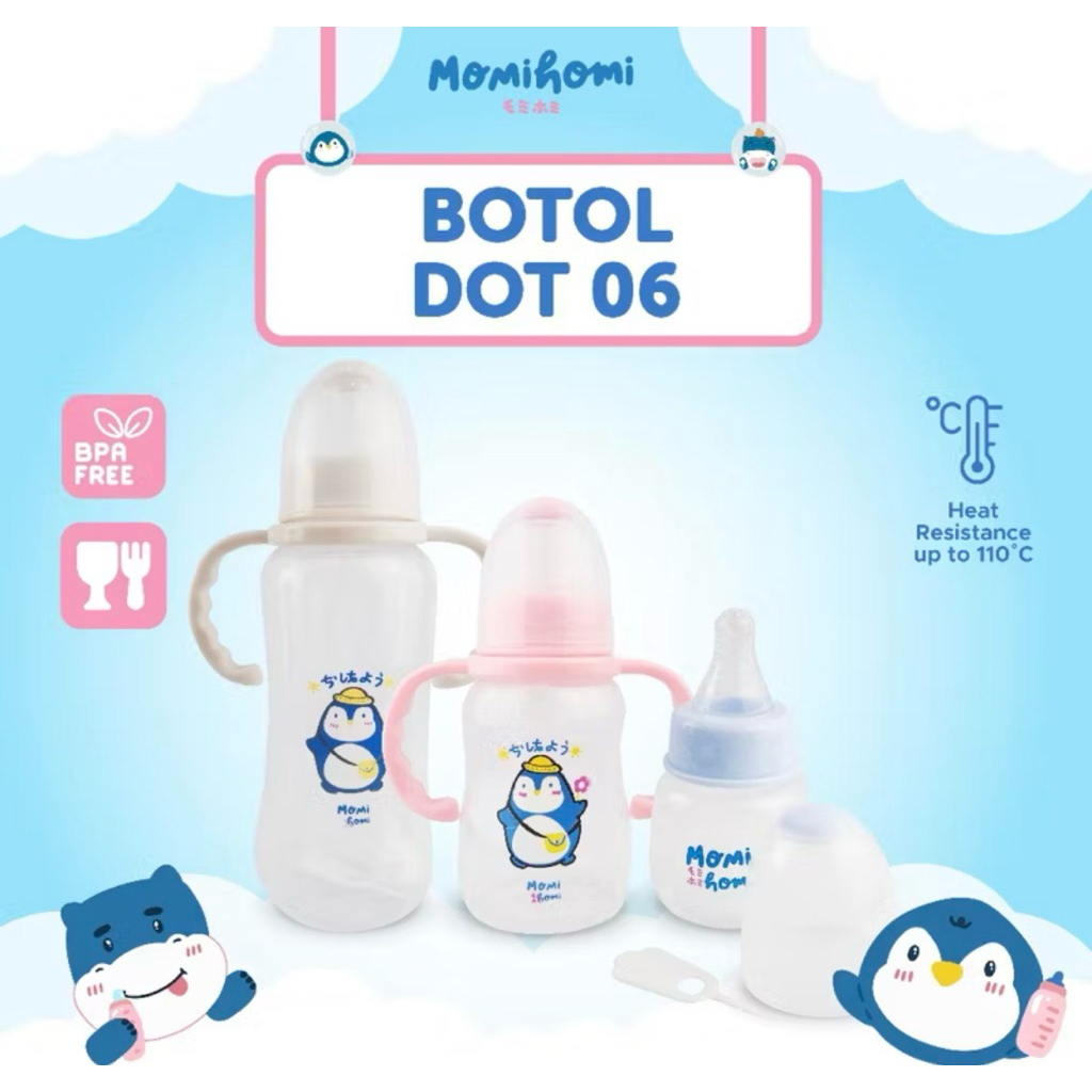 Jual Momi Homi Cartoon Series Botol Dot Susu Bayi 60 ml / 150 ml / 280 ...