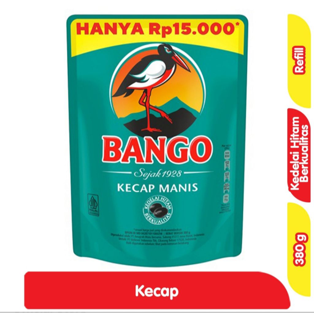 Jual KECAP BANGO KECAP MANIS 380 ML POUCH KEMASAN 15 RIBU | Shopee ...