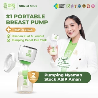 Mom Uung Pompa ASI Portable Dual Mode - Breast Pump Elektrik Hospital Grade - Garansi 2 Tahun