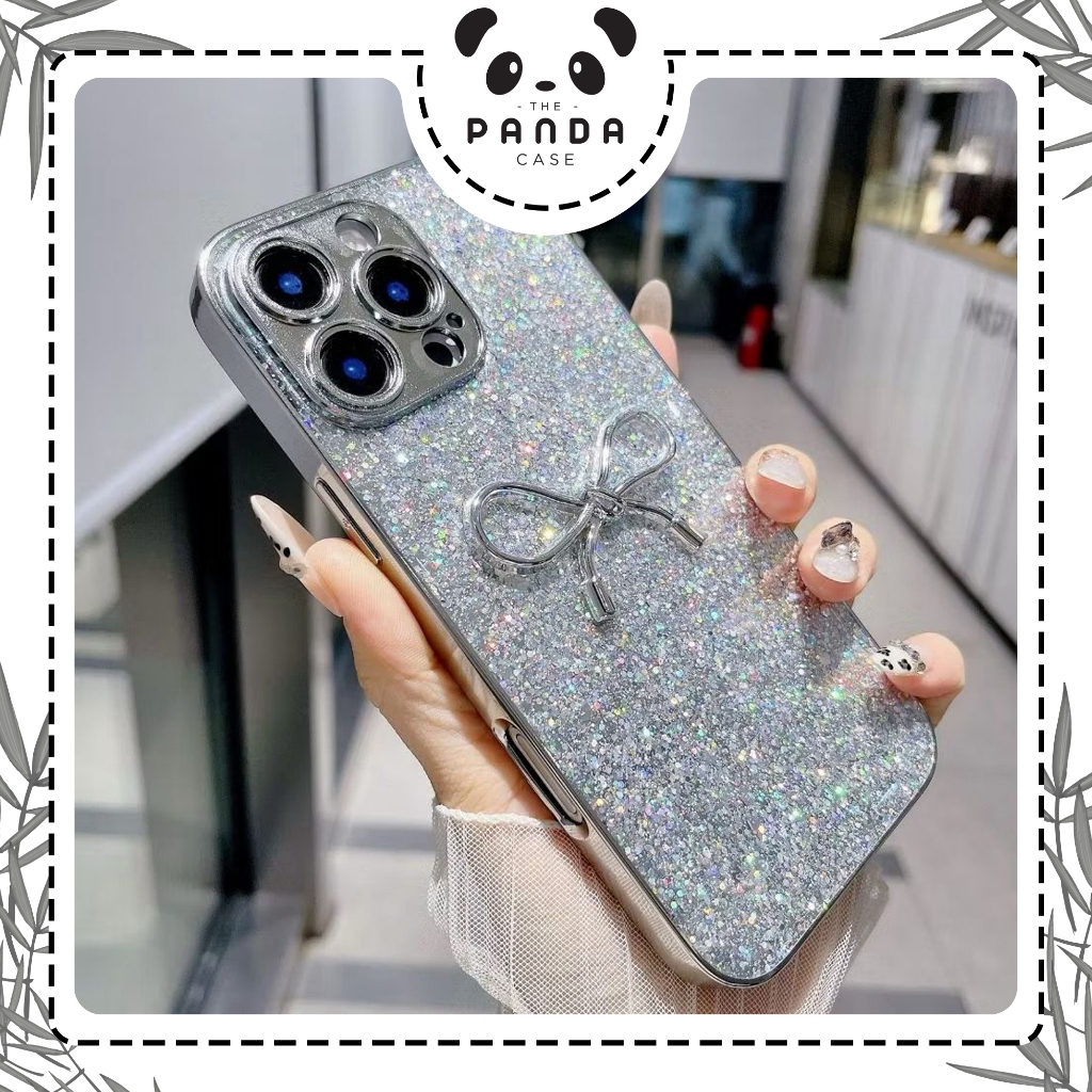 Jual [TPC] NEW!!! COQUETTE RIBBON FULL GLITTER GLAMOUR CASE 3D FOR ...