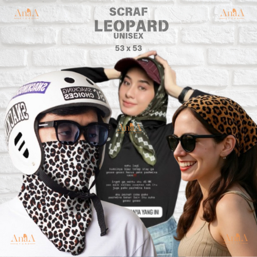Jual Slayer Syal Bandana Kain Motif Leopard Putih dan Coklat , Slayer ...